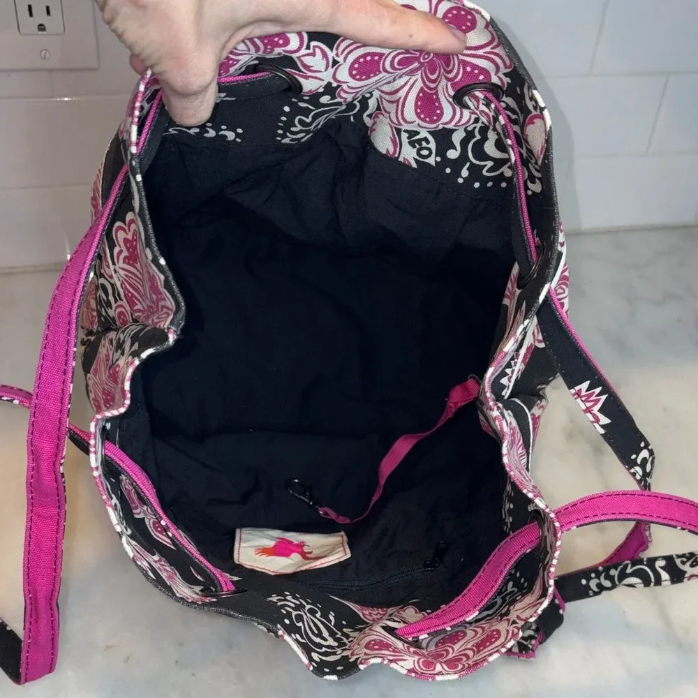American Eagle Backpack Floral Drawstring Pouch Tote Bag NWT Bag #2